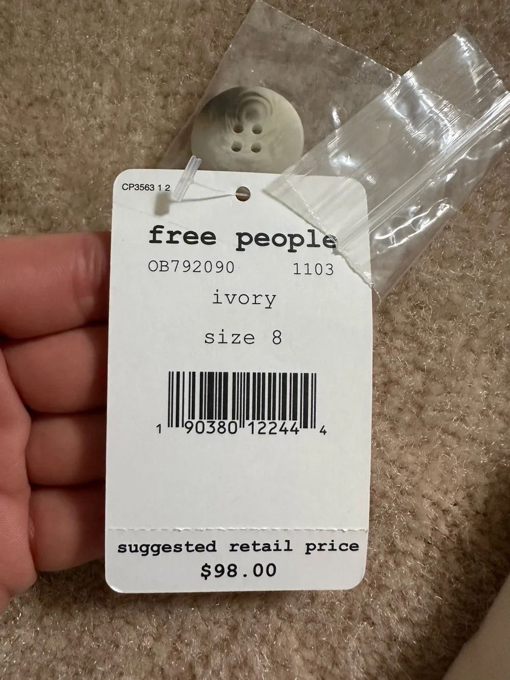 Free People lightweight white
